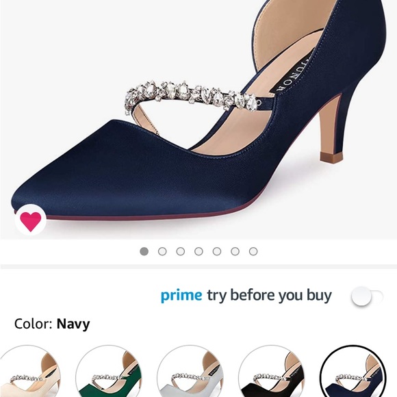 Navy bridal shoes - Picture 1 of 3